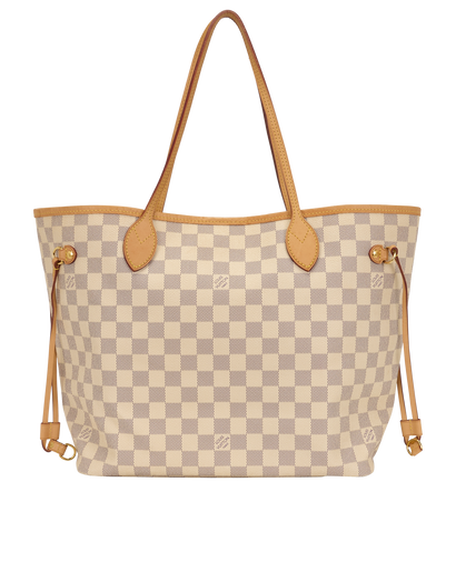 Neverfull MM, &pound;850, Handbags, Blue/Cream, Canvas, Leather, Front view